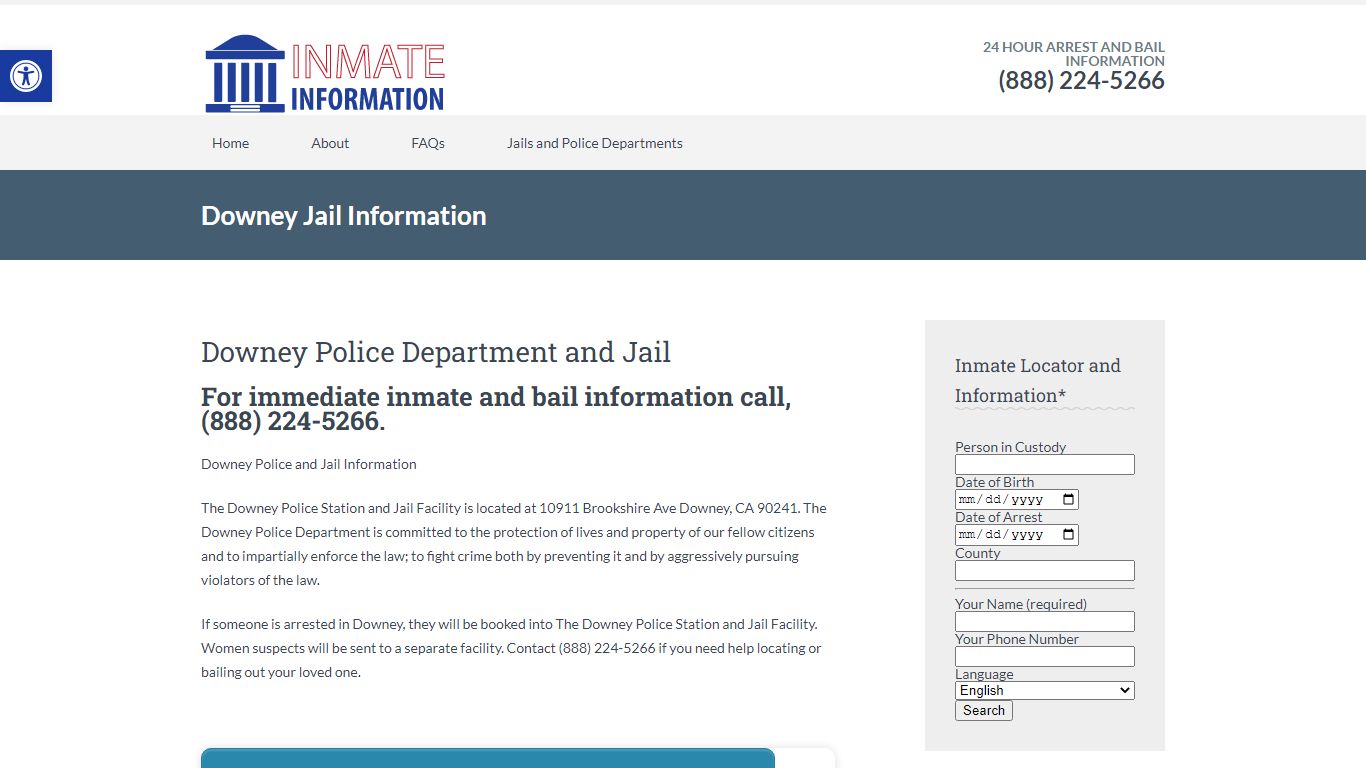 Downey Jail Information | Inmate Information